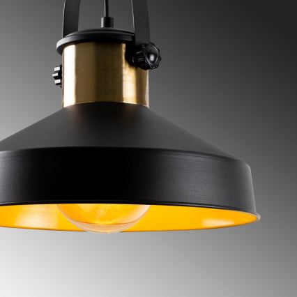 Lustre suspenso em cabo DODO 1xE27/40W/230V preto/bronze