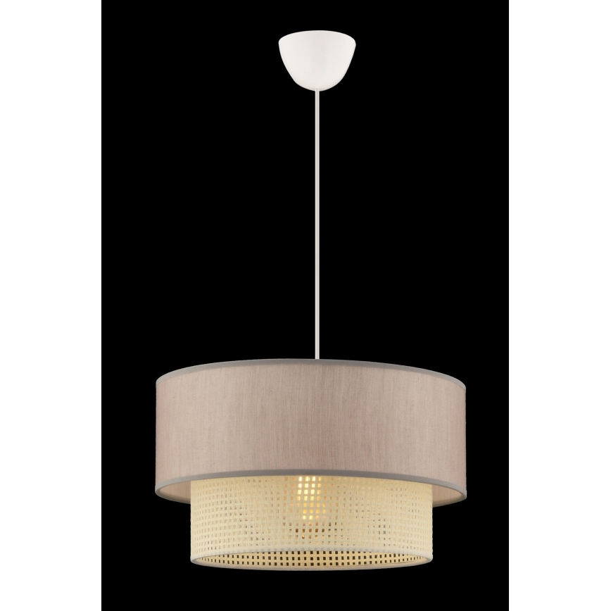 Lustre suspenso em cabo ECHO 1xE27/60W/230V bege/creme