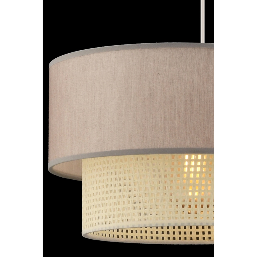 Lustre suspenso em cabo ECHO 1xE27/60W/230V bege/creme