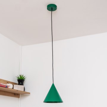 Lustre suspenso em cabo ETNA 1xE27/15W/230V, diâmetro 18,5 cm, verde