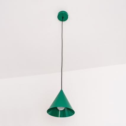 Lustre suspenso em cabo ETNA 1xE27/15W/230V, diâmetro 18,5 cm, verde