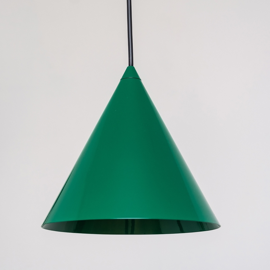 Lustre suspenso em cabo ETNA 1xE27/15W/230V, diâmetro 18,5 cm, verde
