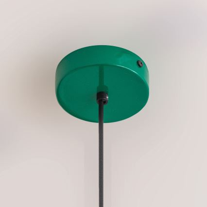 Lustre suspenso em cabo ETNA 1xE27/15W/230V, diâmetro 18,5 cm, verde