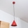 Lustre suspenso em cabo ETNA 1xE27/15W/230V, diâmetro 18,5 cm, vermelho