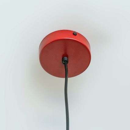 Lustre suspenso em cabo ETNA 1xE27/15W/230V, diâmetro 18,5 cm, vermelho
