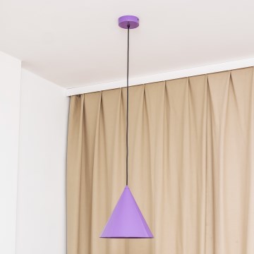 Lustre suspenso em cabo ETNA 1xE27/15W/230V Ø 25 cm roxo
