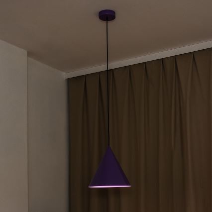 Lustre suspenso em cabo ETNA 1xE27/15W/230V Ø 25 cm roxo