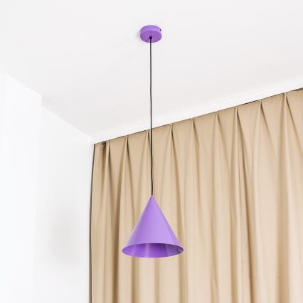 Lustre suspenso em cabo ETNA 1xE27/15W/230V Ø 25 cm roxo