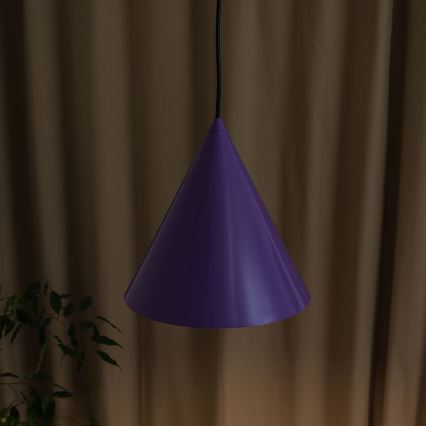Lustre suspenso em cabo ETNA 1xE27/15W/230V Ø 25 cm roxo