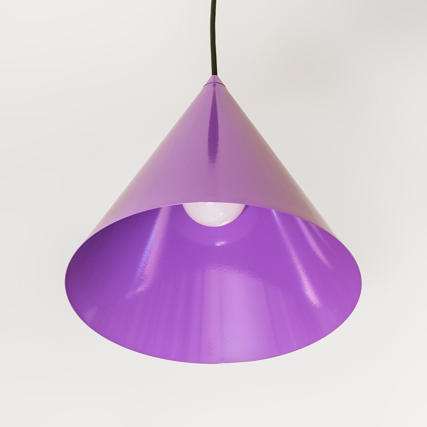 Lustre suspenso em cabo ETNA 1xE27/15W/230V Ø 25 cm roxo