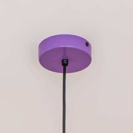 Lustre suspenso em cabo ETNA 1xE27/15W/230V Ø 25 cm roxo