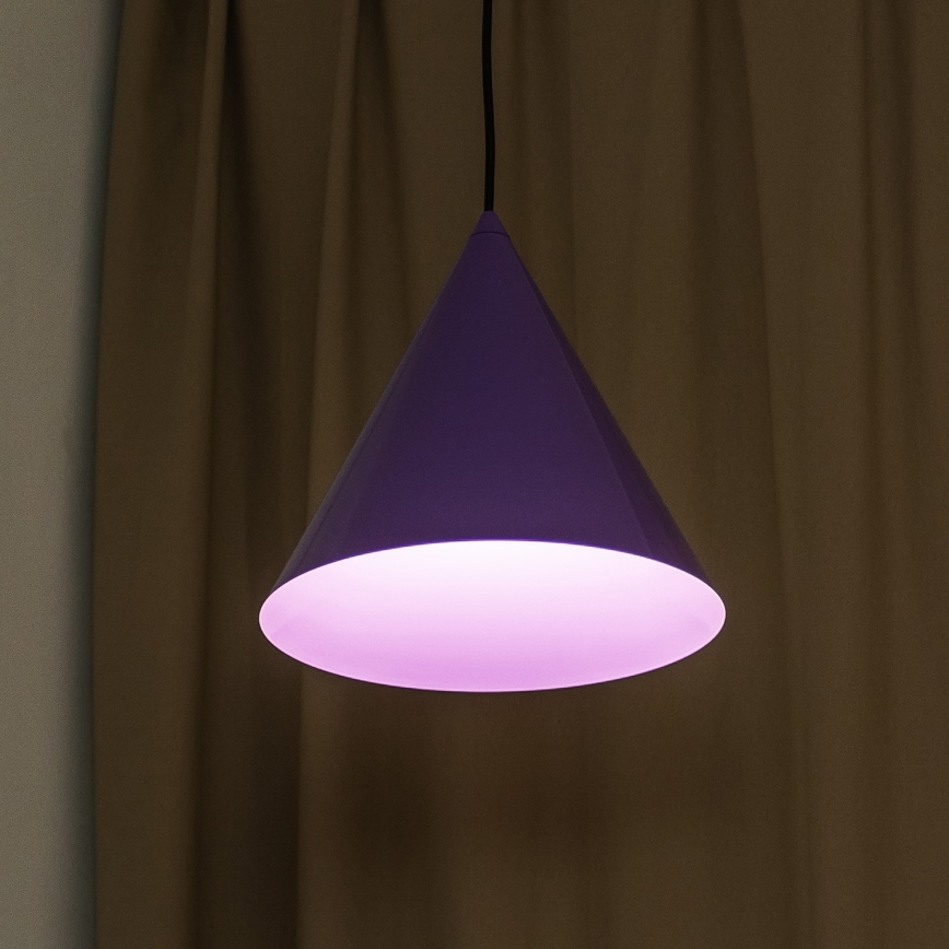 Lustre suspenso em cabo ETNA II 1xE27/15W/230V Ø 25 cm roxo