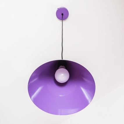 Lustre suspenso em cabo ETNA II 1xE27/15W/230V Ø 25 cm roxo