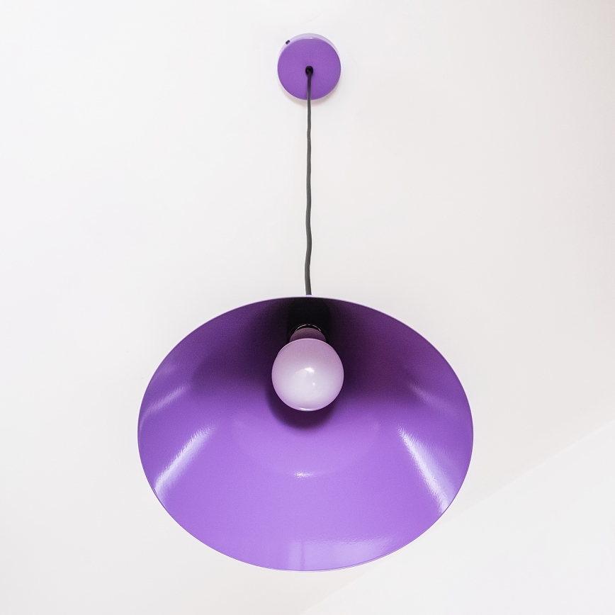 Lustre suspenso em cabo ETNA II 1xE27/15W/230V Ø 25 cm roxo