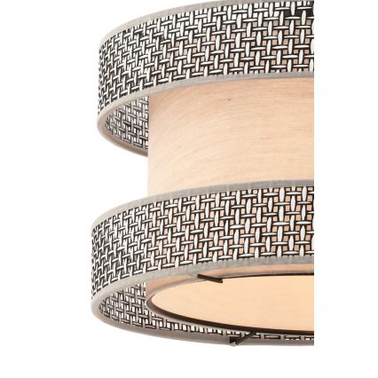 Lustre suspenso em cabo HALO 1xE27/60W/230V bege/cinzento