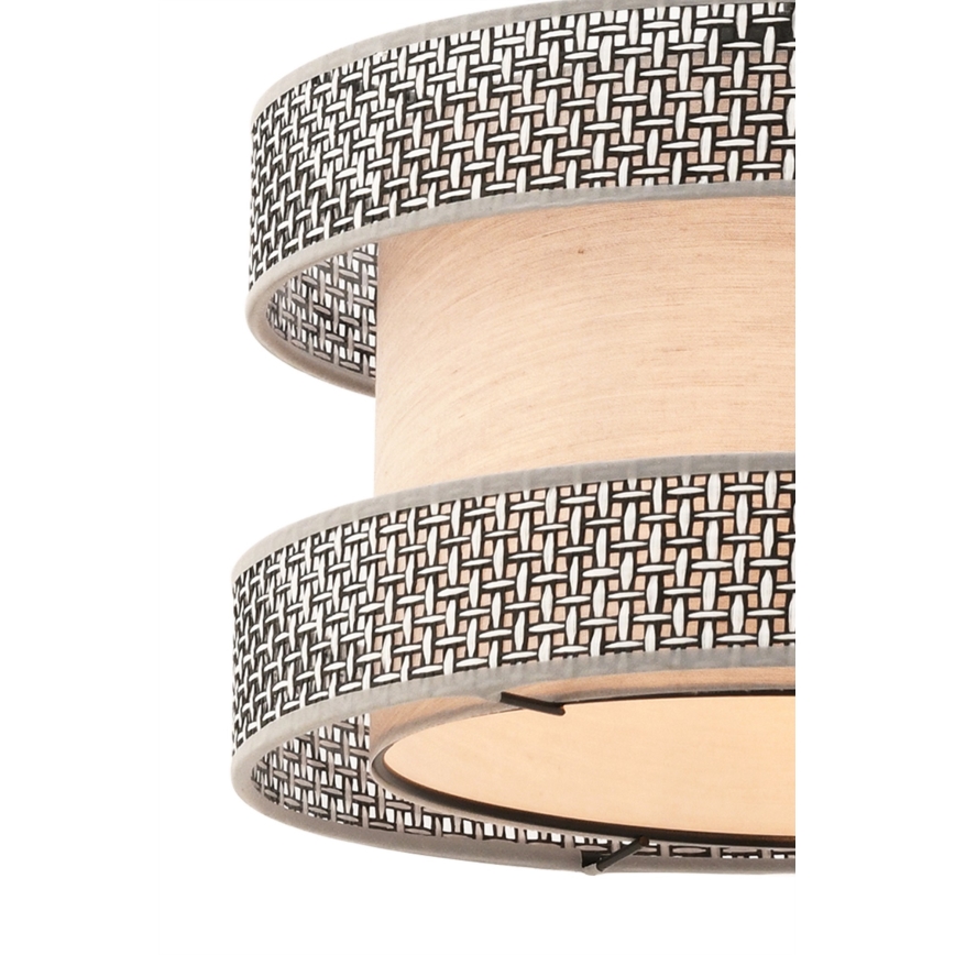 Lustre suspenso em cabo HALO 1xE27/60W/230V bege/cinzento