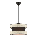 Lustre suspenso em cabo HALO 1xE27/60W/230V preto/creme