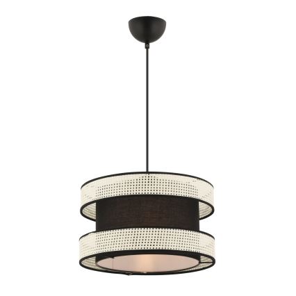 Lustre suspenso em cabo HALO 1xE27/60W/230V preto/creme