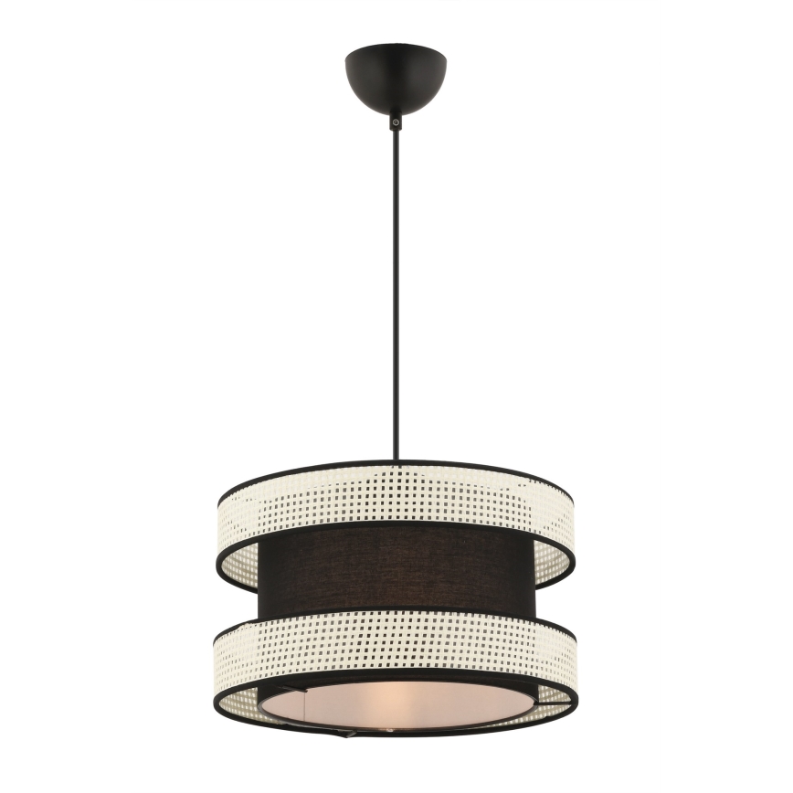 Lustre suspenso em cabo HALO 1xE27/60W/230V preto/creme