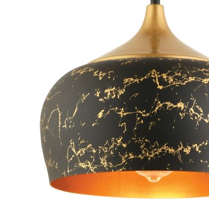 Lustre suspenso em cabo MONZA 1xE27/40W/230V Ø 30 cm preto/bronze