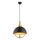 Lustre suspenso em cabo MONZA 1xE27/40W/230V Ø 30 cm preto/dourado