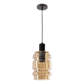 Lustre suspenso em cabo RADON 1xE27/40W/230V bege fumê