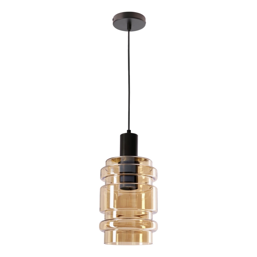 Lustre suspenso em cabo RADON 1xE27/40W/230V bege fumê