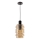Lustre suspenso em cabo RADON 1xE27/40W/230V bege fumê