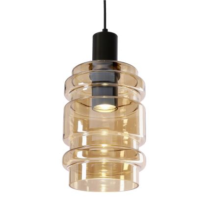 Lustre suspenso em cabo RADON 1xE27/40W/230V bege fumê