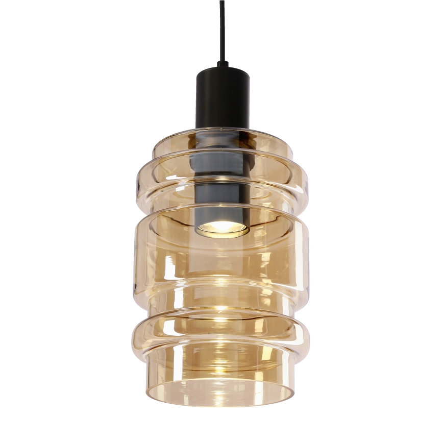 Lustre suspenso em cabo RADON 1xE27/40W/230V bege fumê