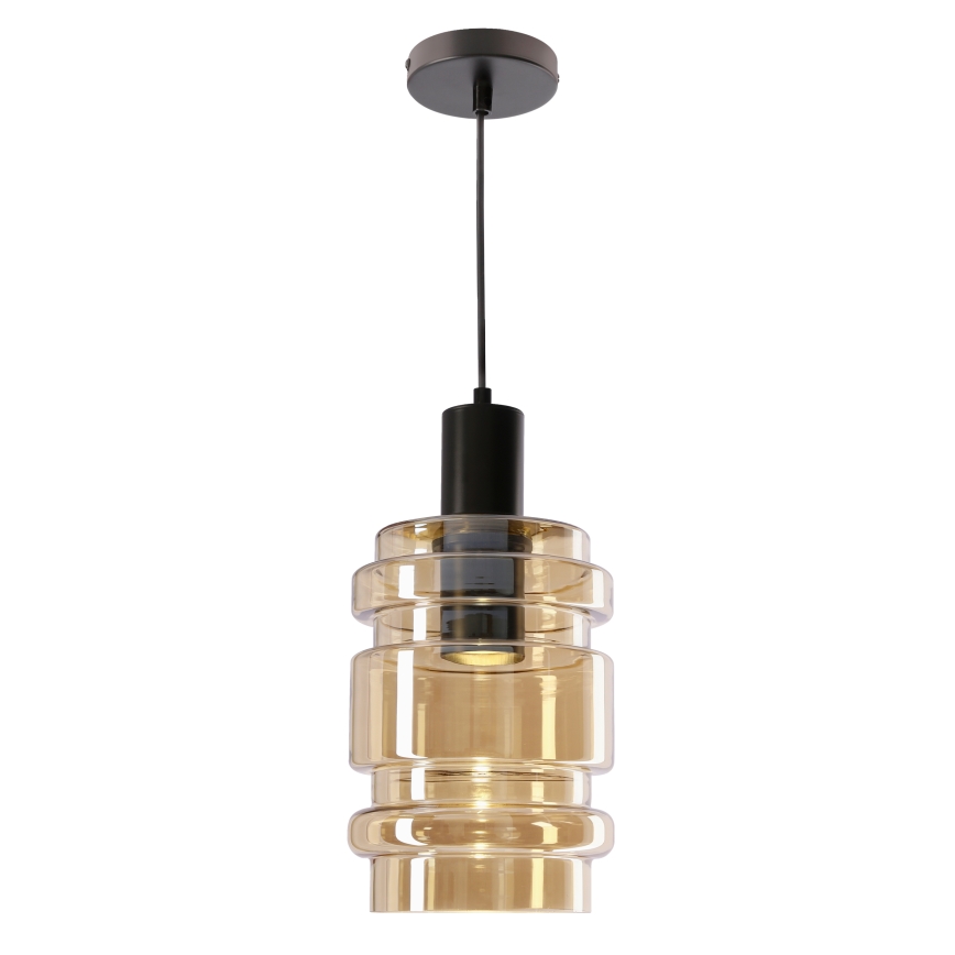 Lustre suspenso em cabo RADON 1xE27/40W/230V bege fumê