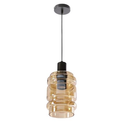 Lustre suspenso em cabo RADON 1xE27/40W/230V bege fumê
