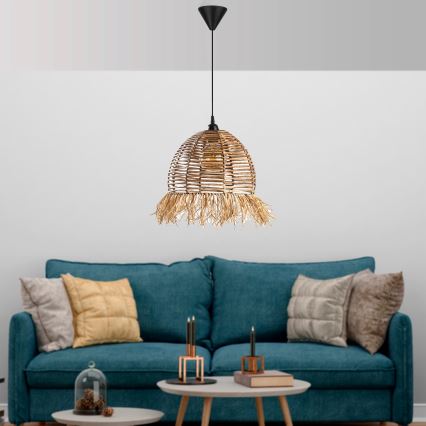 Lustre suspenso em cabo RUYO 1xE27/40W/230V castanho