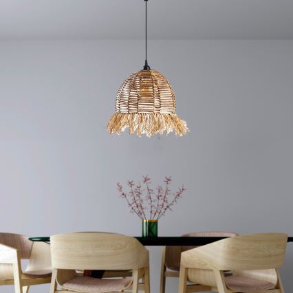 Lustre suspenso em cabo RUYO 1xE27/40W/230V castanho
