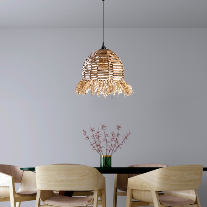 Lustre suspenso em cabo RUYO 1xE27/40W/230V castanho