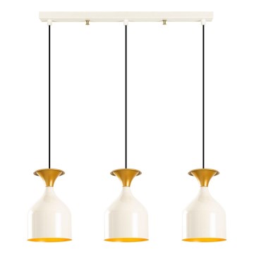 Lustre suspenso em cabo SIVANI 3xE27/40W/230V branco/cobre