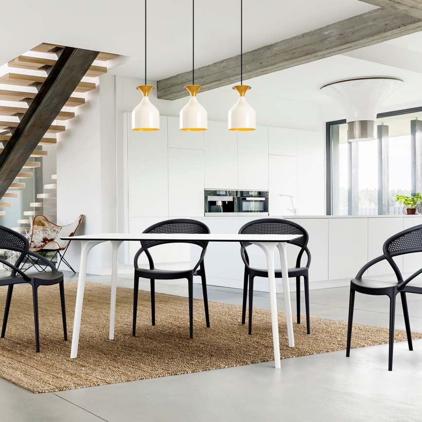 Lustre suspenso em cabo SIVANI 3xE27/40W/230V branco/cobre