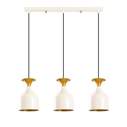 Lustre suspenso em cabo SIVANI 3xE27/40W/230V branco/cobre
