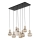 Lustre suspenso em cabo SOPHIA 8xE14/10W/230V preto/bege fumê