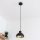 Lustre suspenso em cabo VESPER 1x E27/15W/230 Ø 18 cm preto/dourado