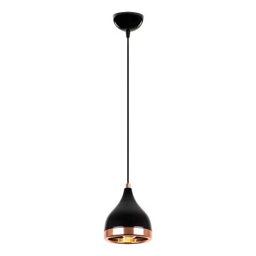 Lustre suspenso em cabo YILDO 1xE27/40W/230V preto/cobre