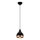 Lustre suspenso em cabo YILDO 1xE27/40W/230V preto/cobre