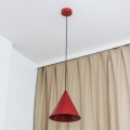 Lustre suspenso ETNA em cabo 1xE27/15W/230V, Ø 25 cm, vermelho