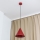 Lustre suspenso ETNA em cabo 1xE27/15W/230V, Ø 25 cm, vermelho