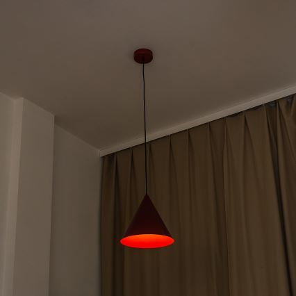 Lustre suspenso ETNA em cabo 1xE27/15W/230V, Ø 25 cm, vermelho