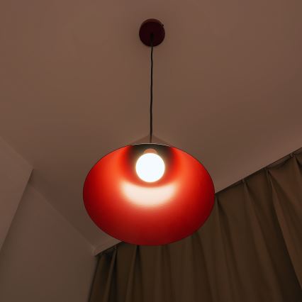 Lustre suspenso ETNA em cabo 1xE27/15W/230V, Ø 25 cm, vermelho