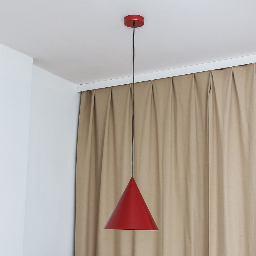 Lustre suspenso ETNA em cabo 1xE27/15W/230V, Ø 25 cm, vermelho