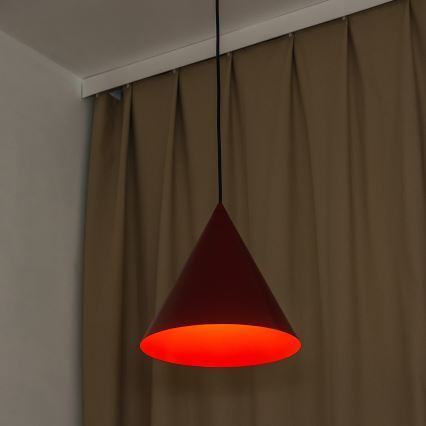Lustre suspenso ETNA em cabo 1xE27/15W/230V, Ø 25 cm, vermelho