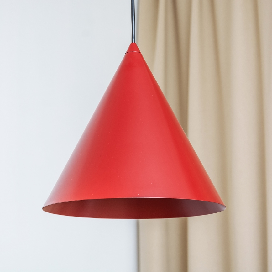 Lustre suspenso ETNA em cabo 1xE27/15W/230V, Ø 25 cm, vermelho