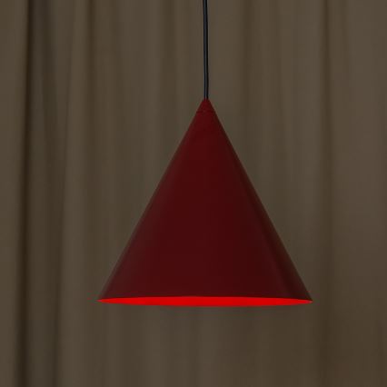 Lustre suspenso ETNA em cabo 1xE27/15W/230V, Ø 25 cm, vermelho